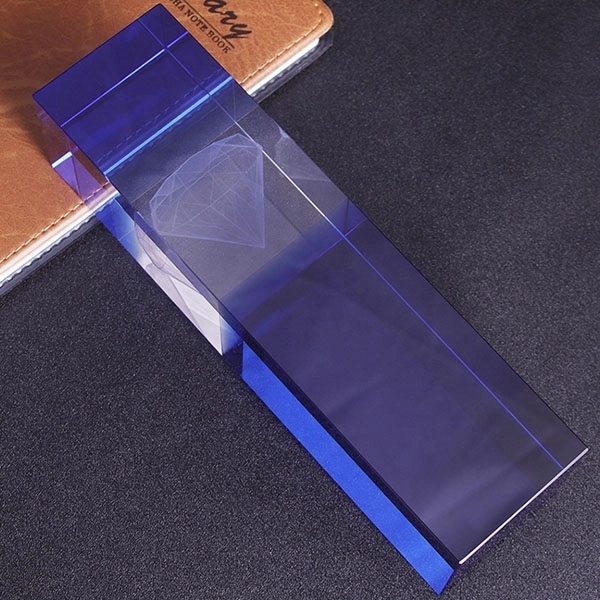 Diamond Square Pillar Crystal Trophy 4