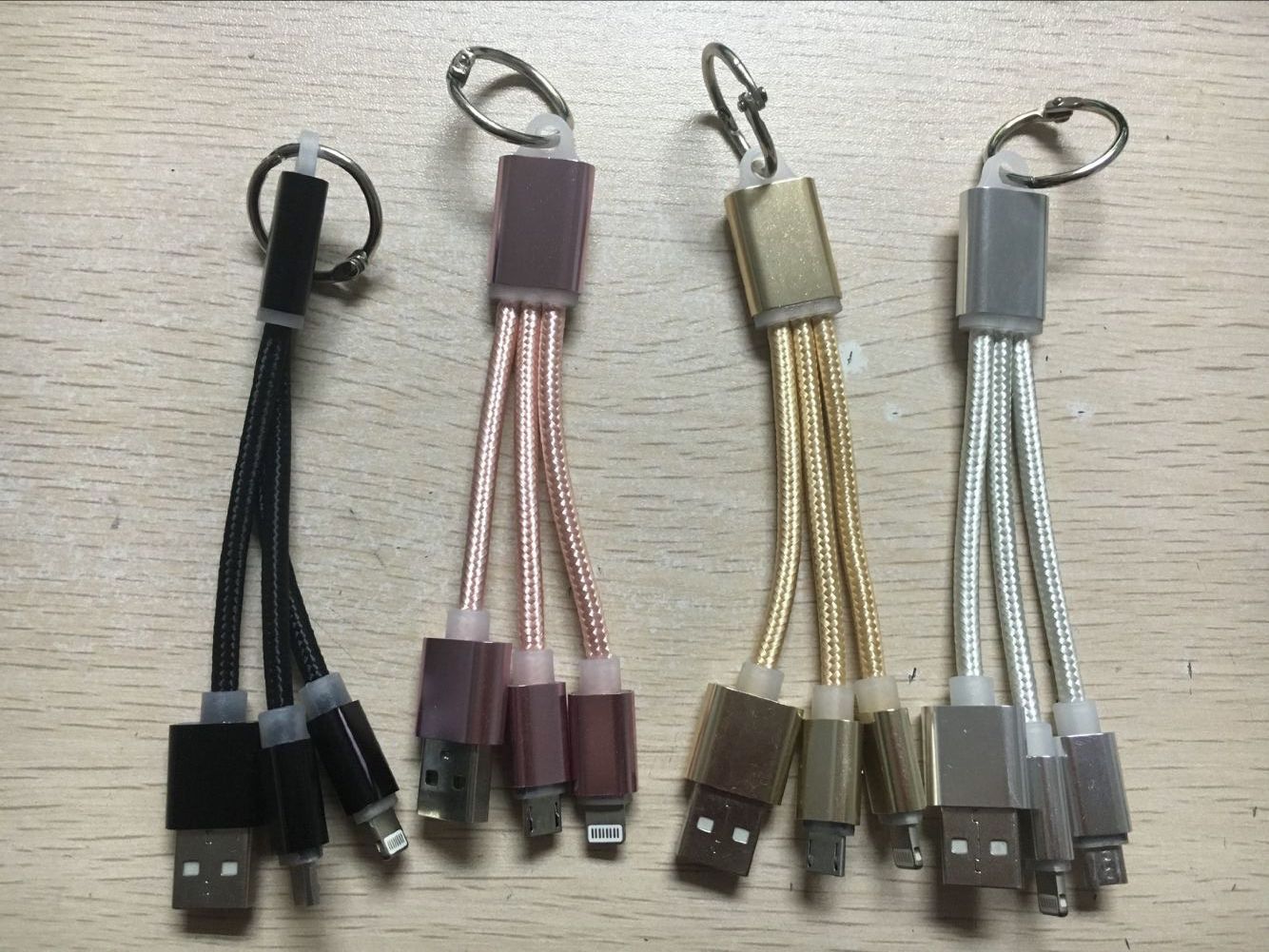 Usb Phone Charging Cable Keychain 2-In-1 6