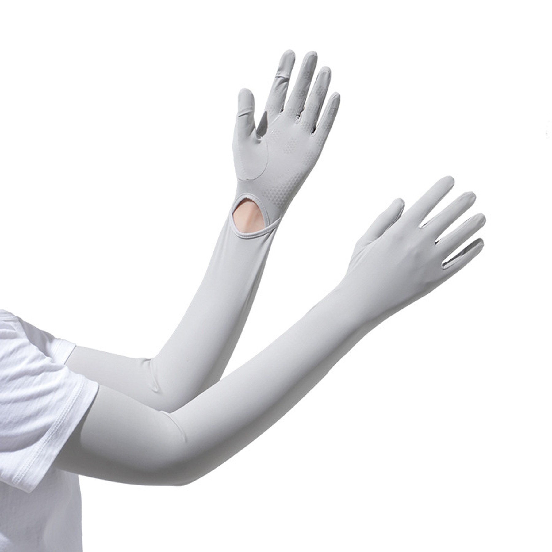 Women Sun Protection Arm Sleeve With Tumb Hole 3
