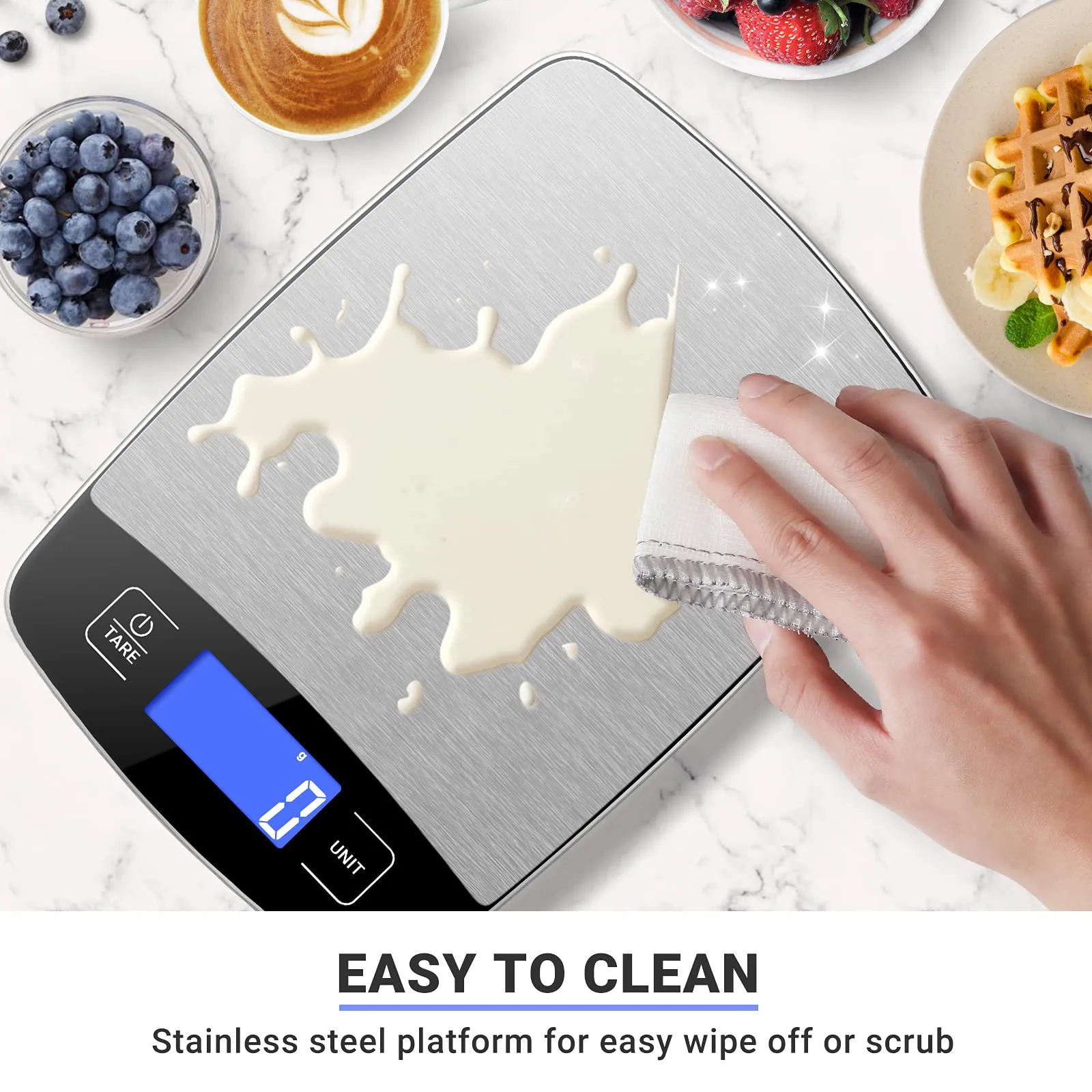 Food Scale 11Lb/5Kg X 1G/0.05Oz Accuracy(Battery Operated) 4