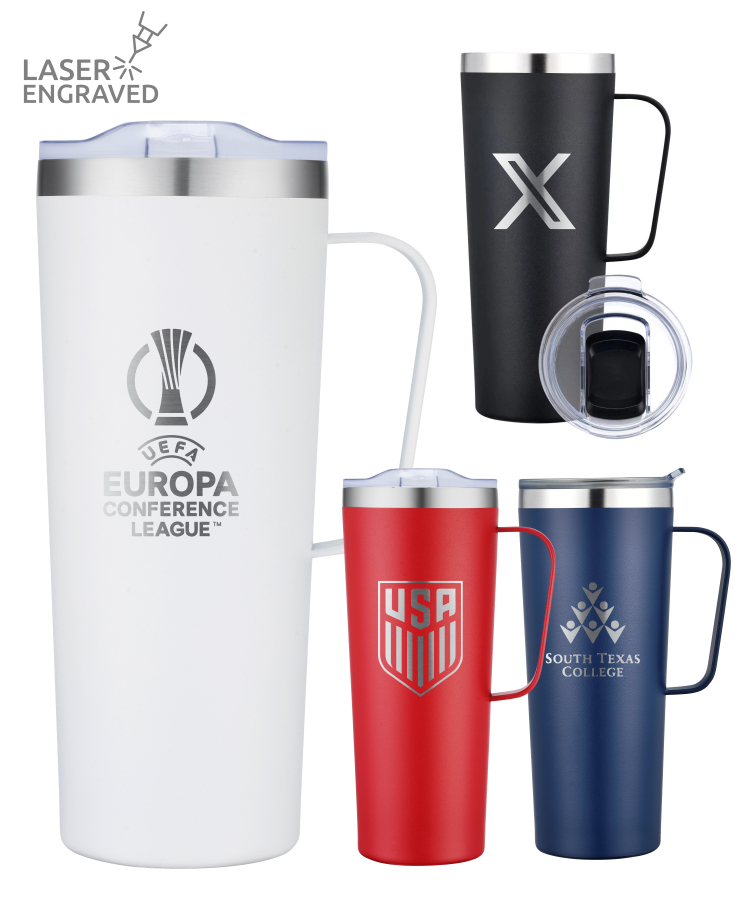 28oz Vacuum Camp Mug Powder Coat Double Wall Stainless Steel 1