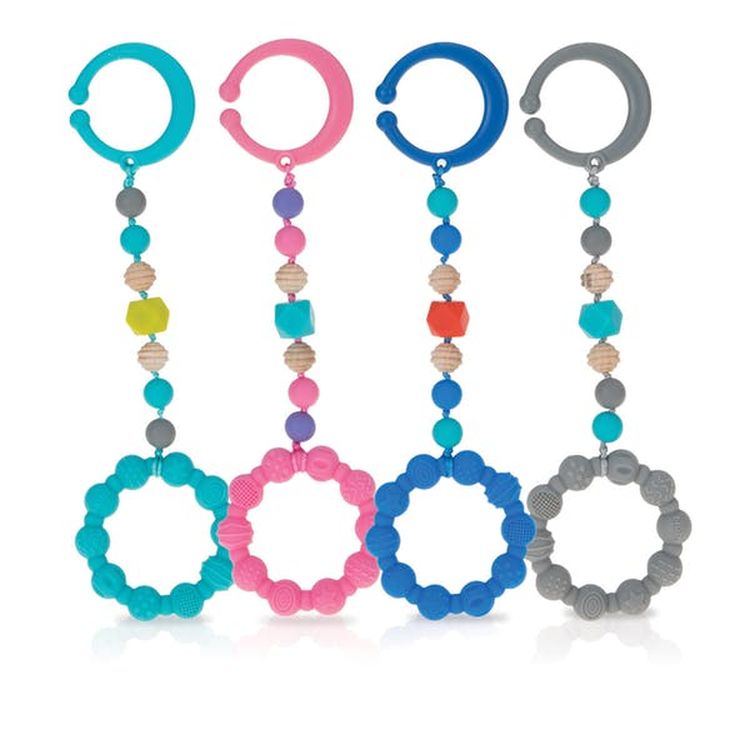 Nuby Soothing Tagalong Teether - Assorted Colors 3M+ 1