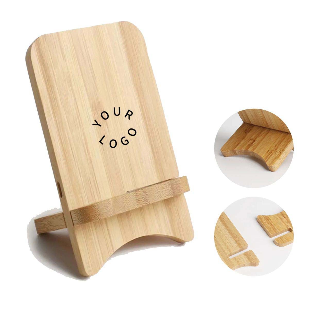 Bamboo Wireless Charging Phone Stand 15W 2
