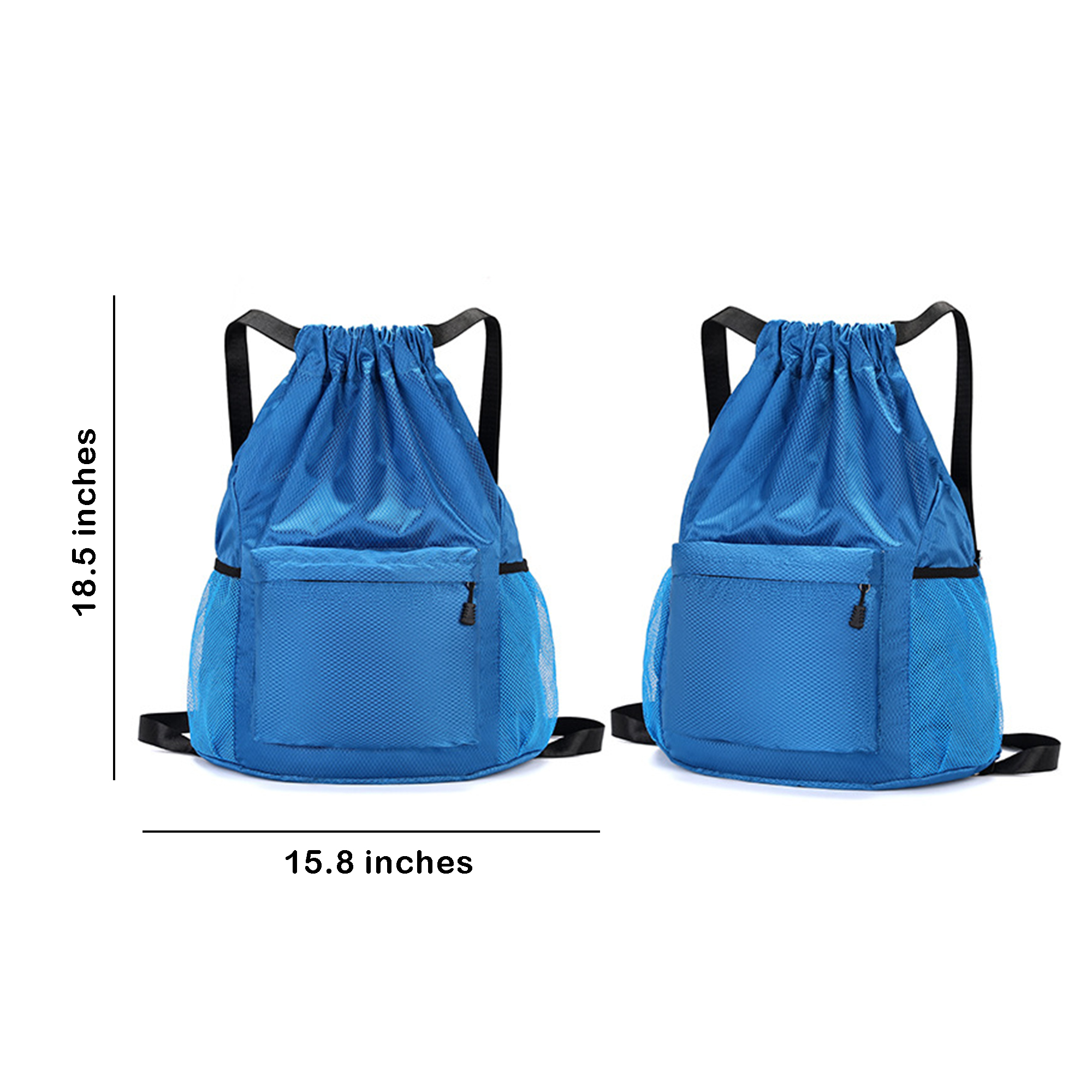 Oxford Fabric Gym Bag with Mesh Drawstring Closure 2