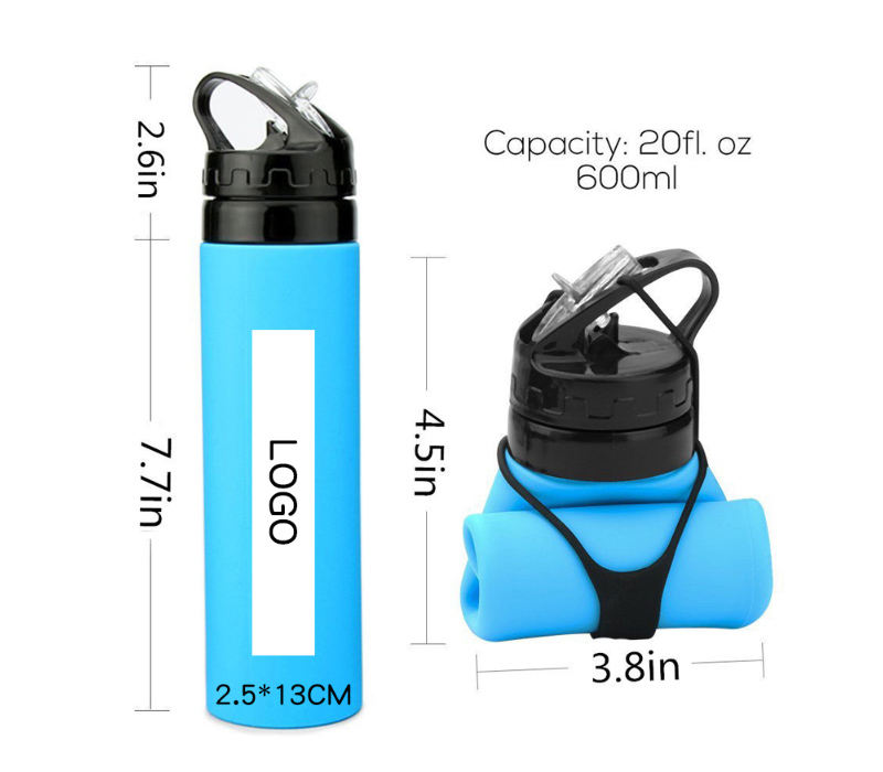 Foldable Silicone Bottle, 20 oz. 3