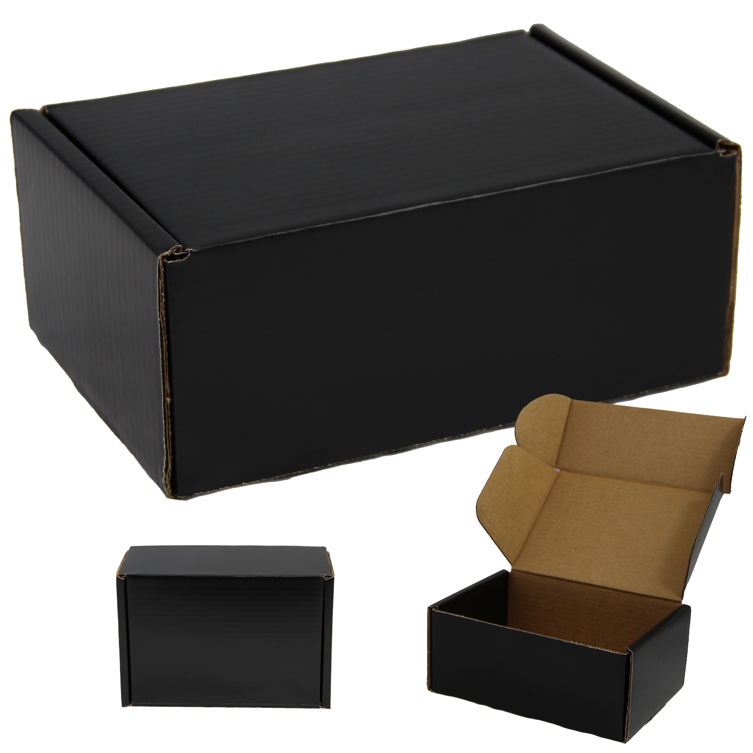 9 X 6.5 X 4" Black Mailer Box 1