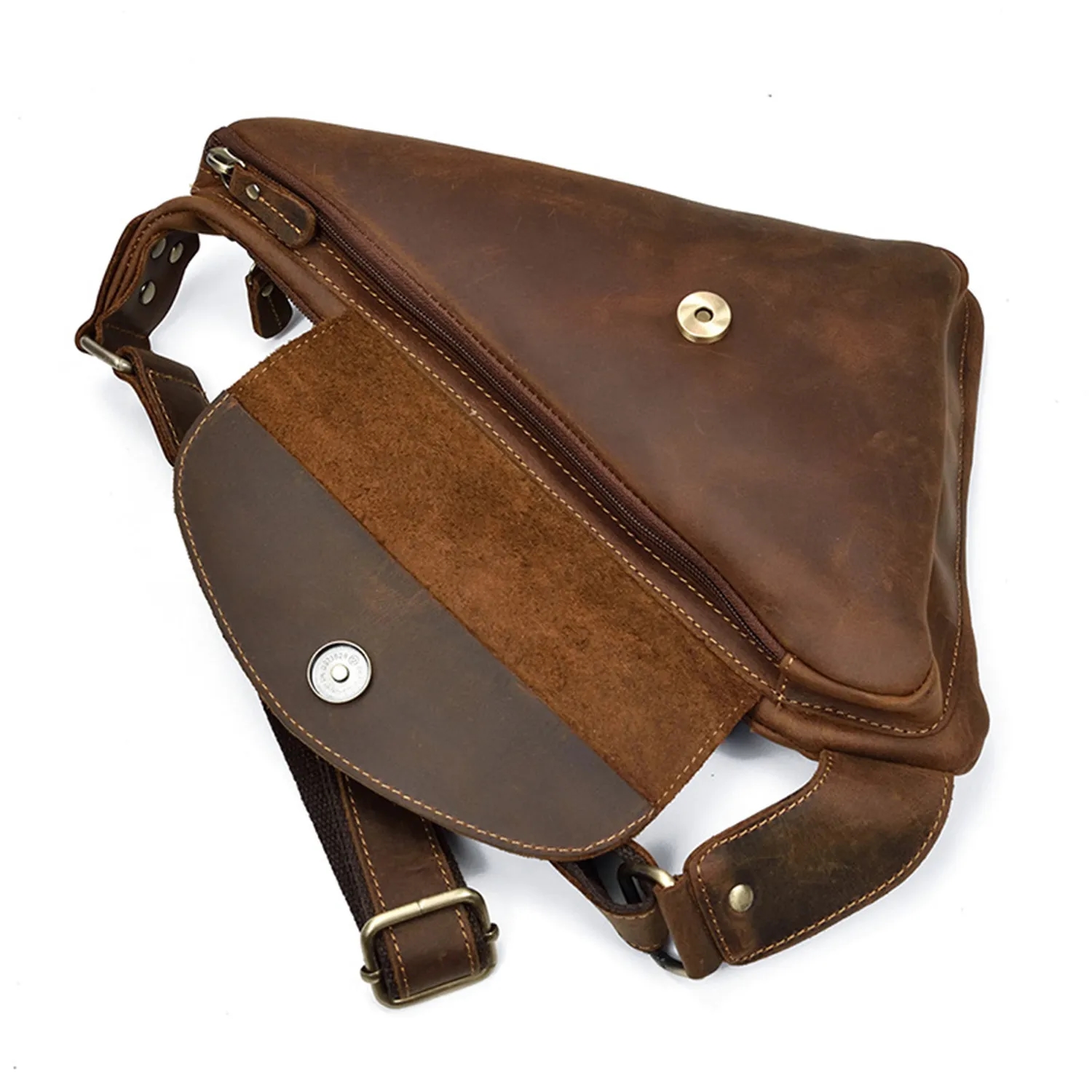 Genuine Leather Chest Retro Crossbody Bag 3