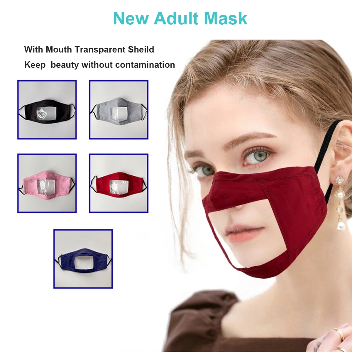 Lip visible protective face mask 1