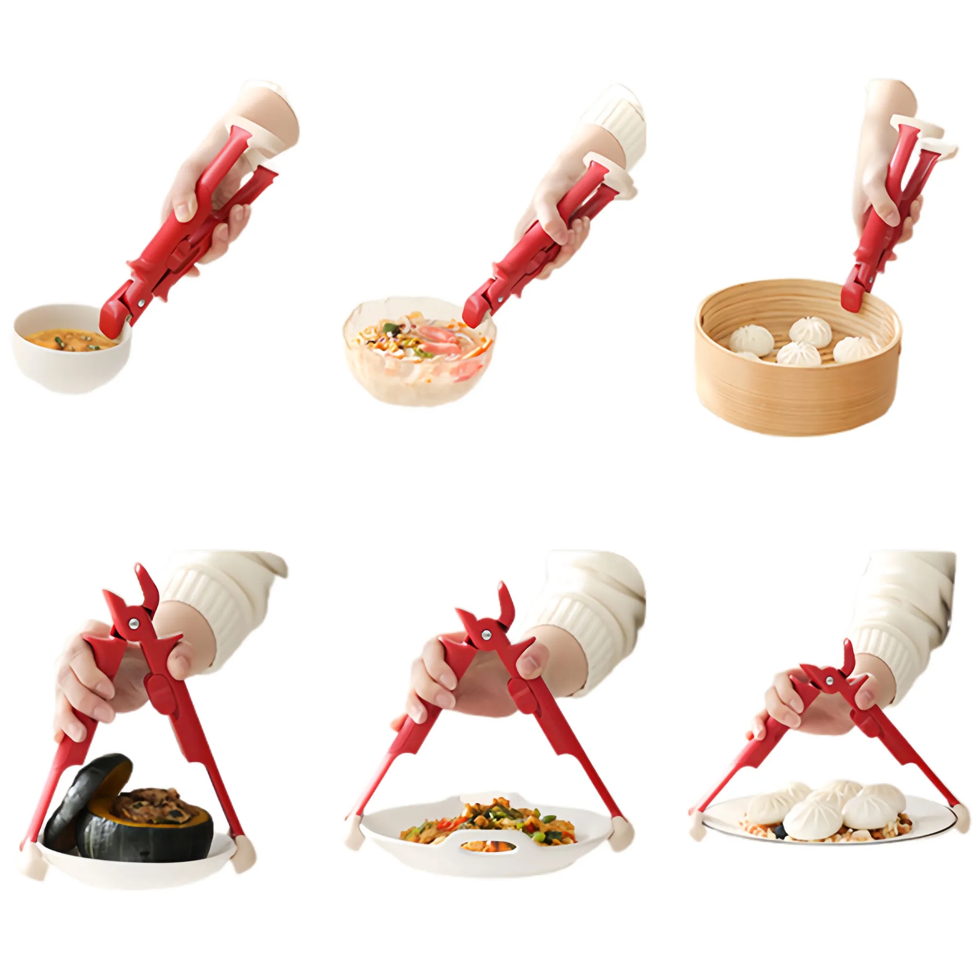 2 In 1 Kitchen Anti Scald Clip Non Slip Bowl Plate Gripper 2