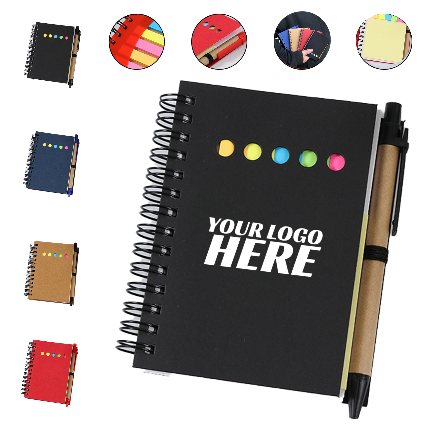 Spiral Notepad With Pen In Holder 2