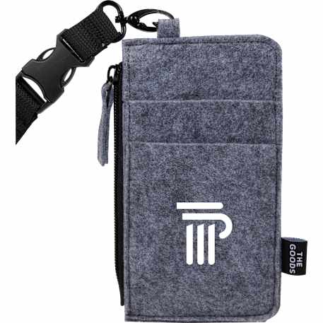 THE GOODS™ Recycled Felt Lanyard Wallet 24