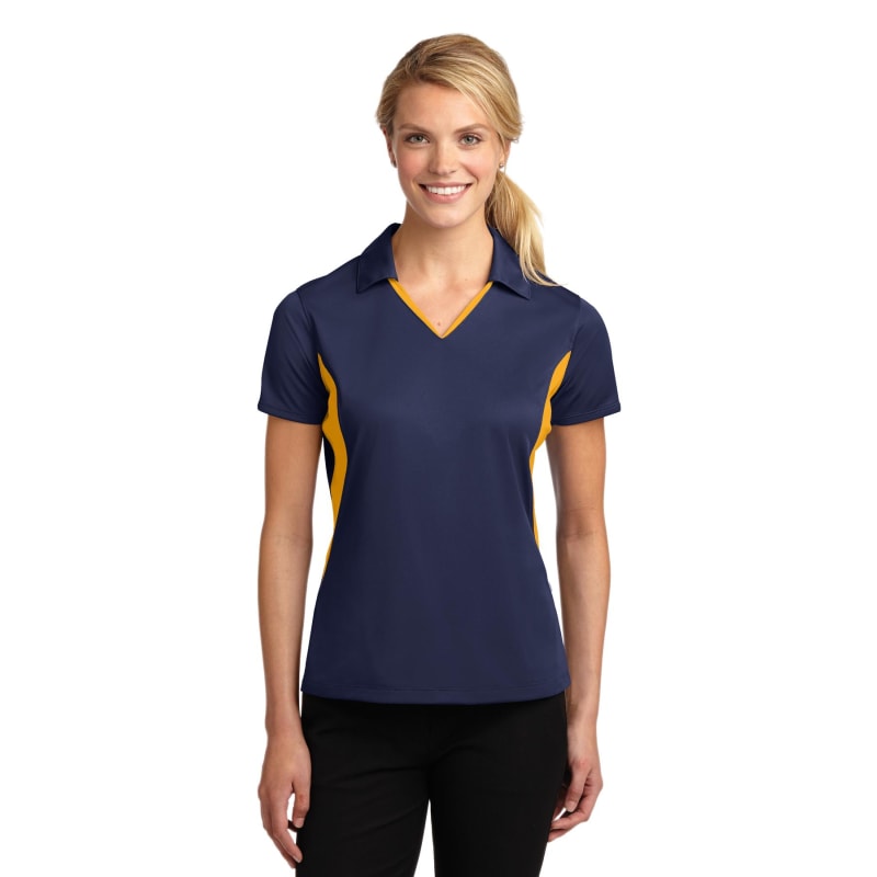 Sport-Tek Women's Side Blocked Micropique Sport-Wick Polo. 12