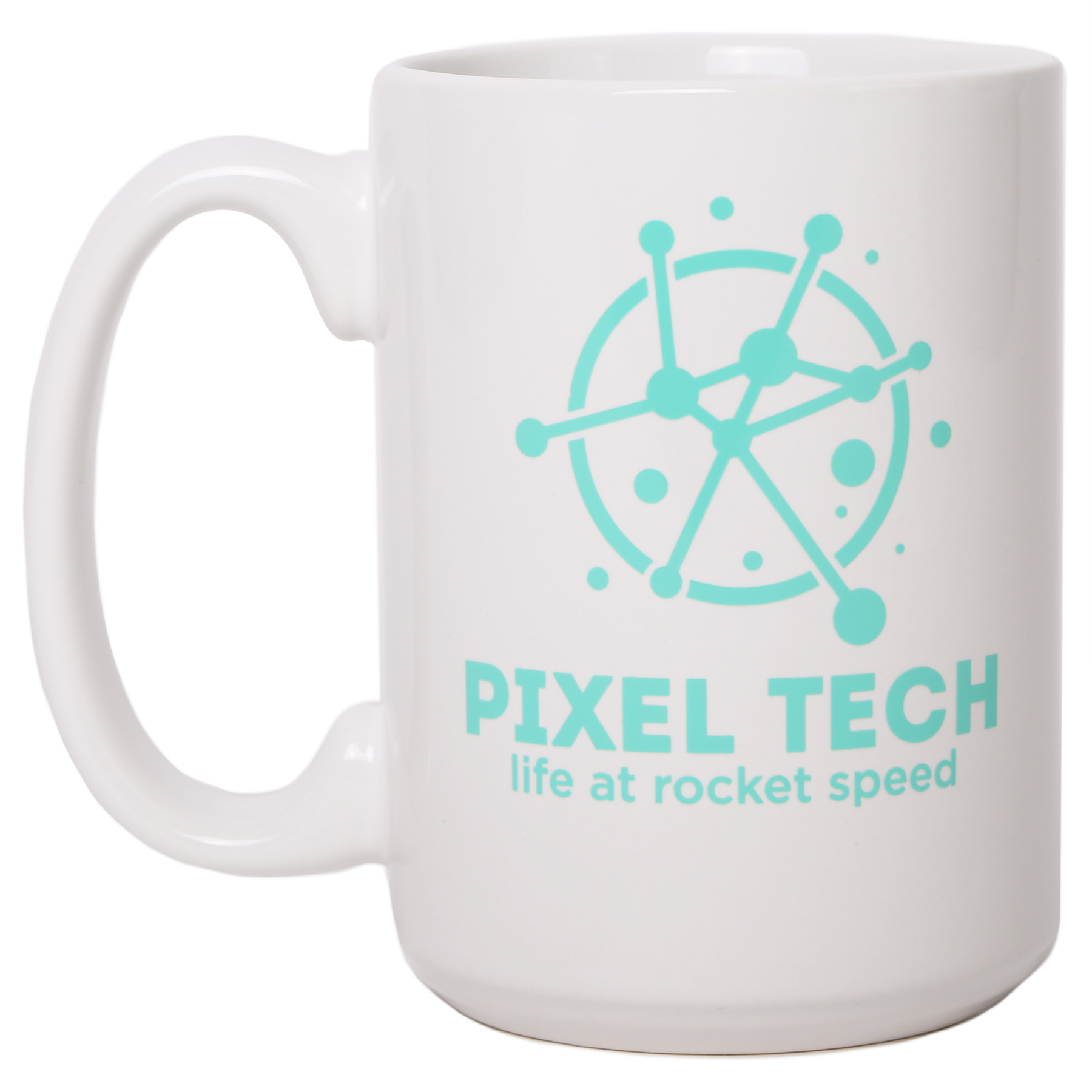 15oz White Ceramic Mug 2