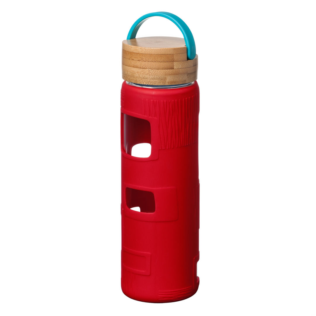 Astral Bottle w/Teal Lid - 22oz, custom glassware with logo imprint 9