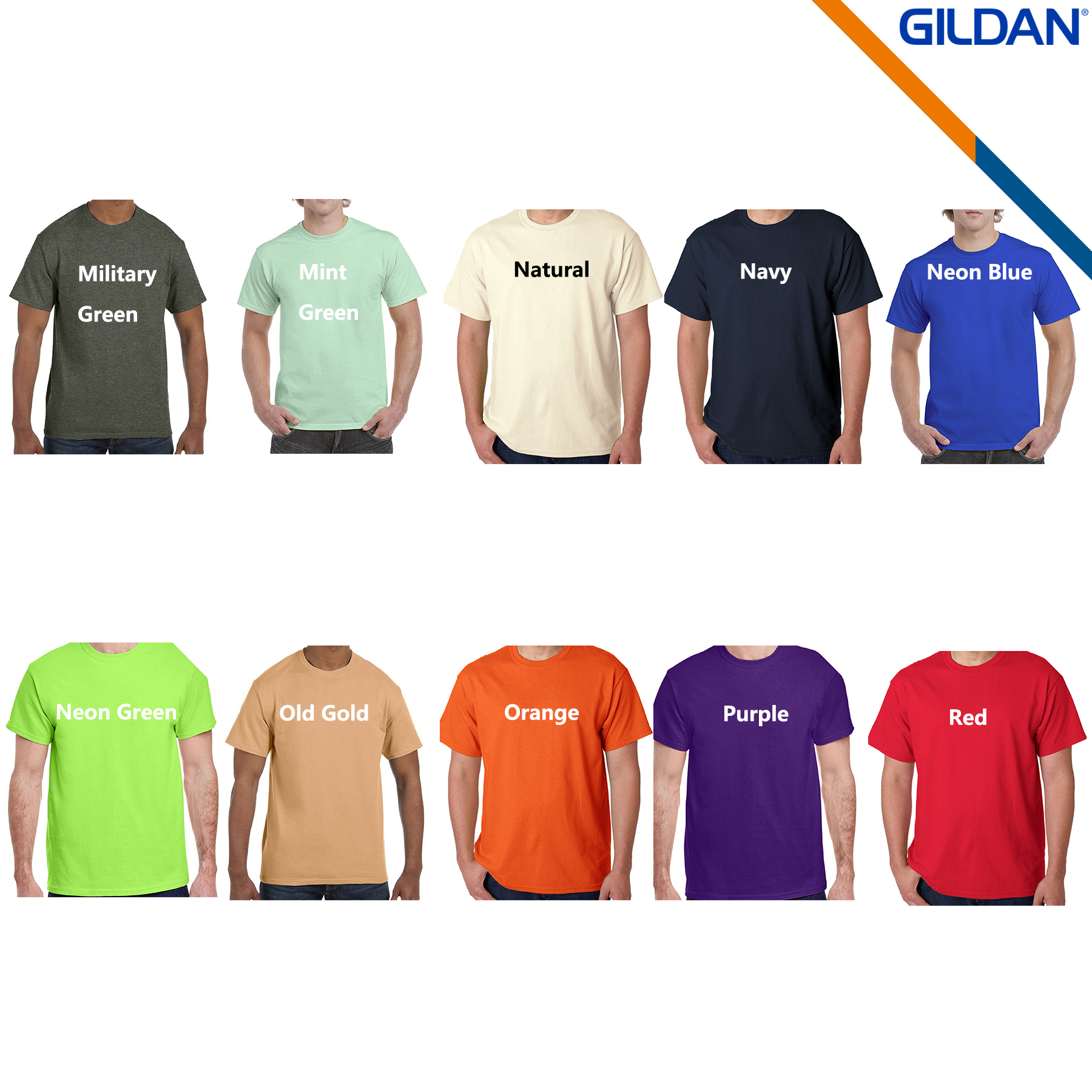 Gildan® 5.3 oz 100% Cotton Preshrunk T-shirts 9