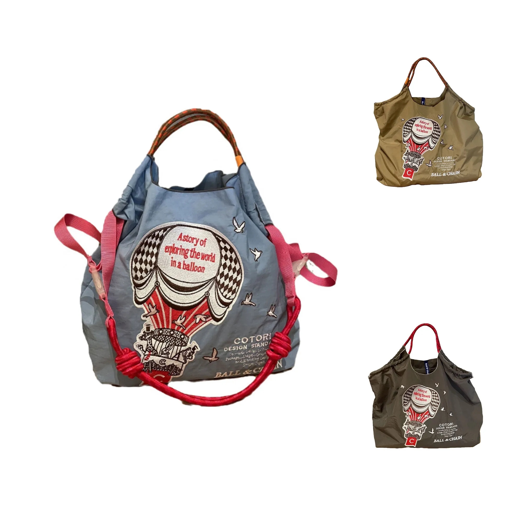 Embroidered Balloon Tote Bag 7