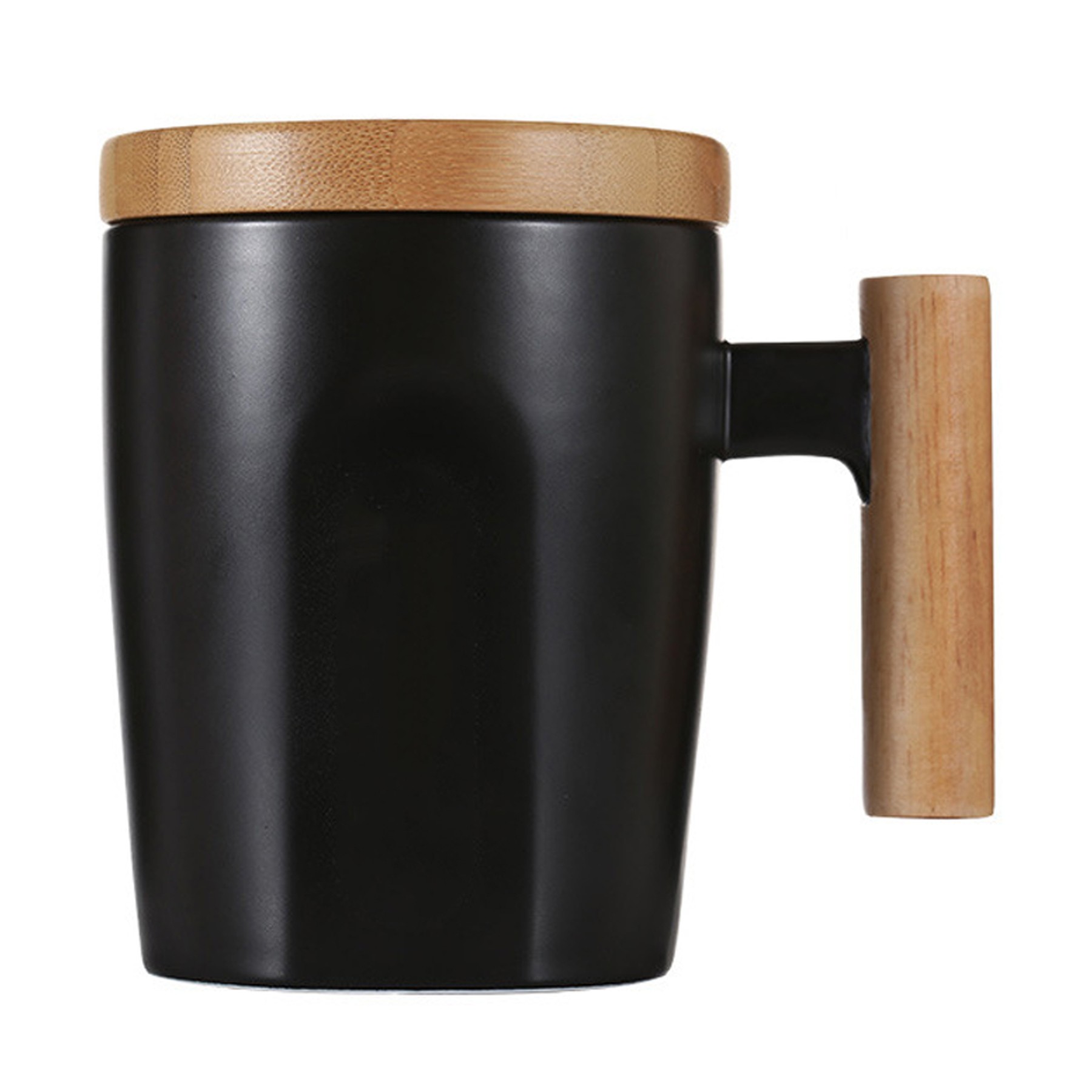 14Oz Wooden Handle Ceramic Coffee Mug 3