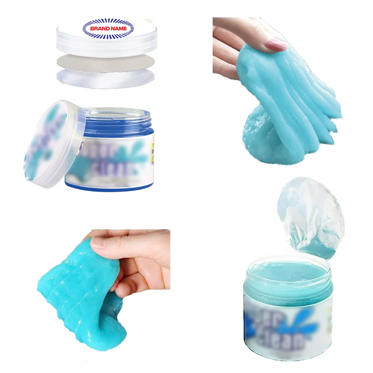 Reusable Fragrance Non-Toxicity Canning Car Cleaning Gel 3