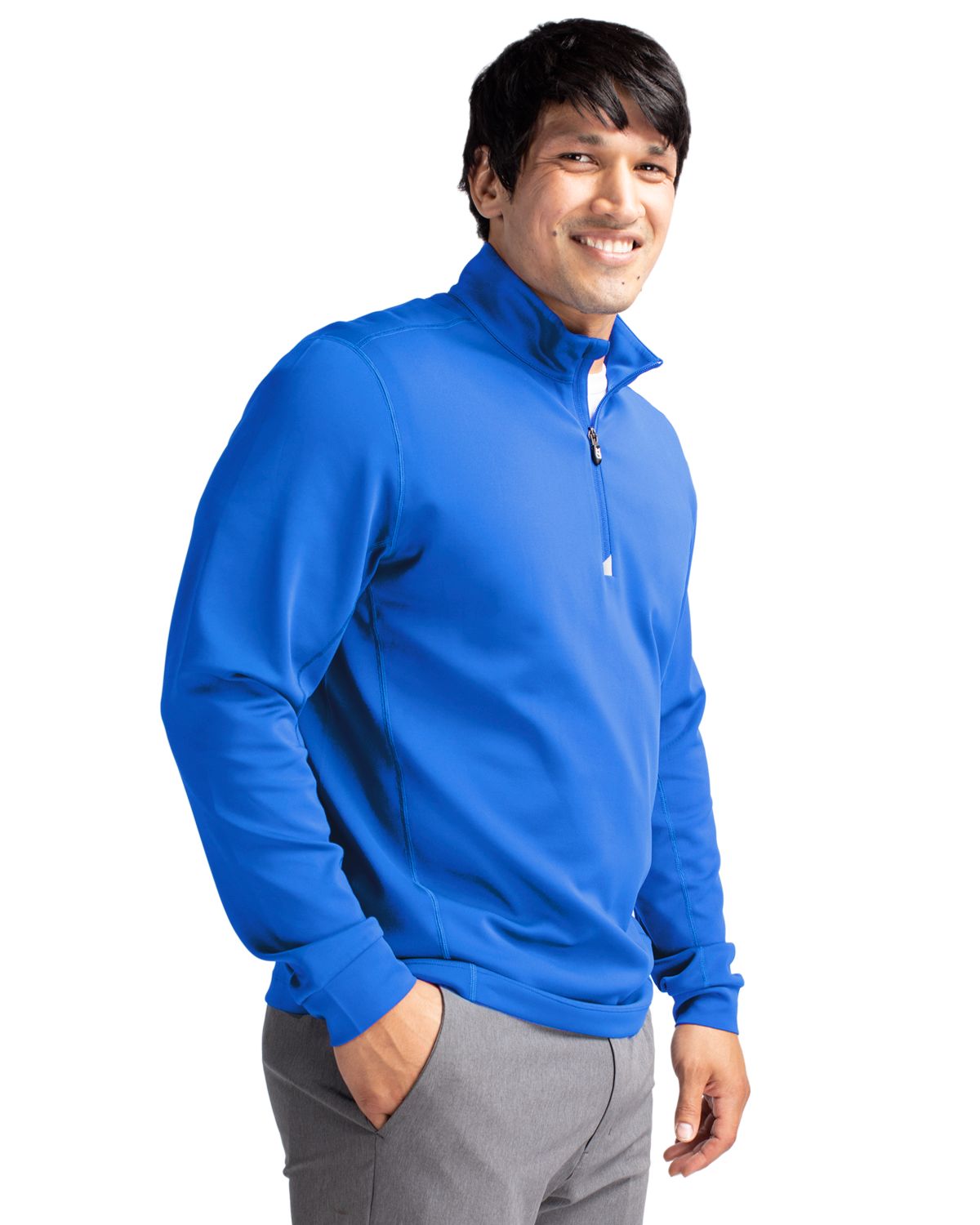 Cutter & Buck Traverse Recycled Smooth Stretch Mens Big & Tall Quarter Zip Pullover Big & Tall 32