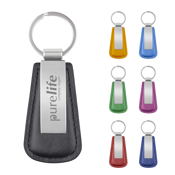 PU Leather Metal Key Tag