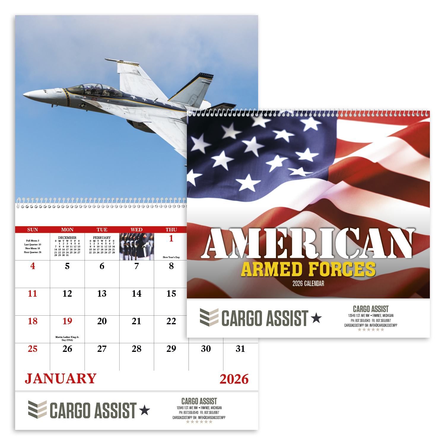 Good Value™ American Armed Forces - Spiral Calendar 19