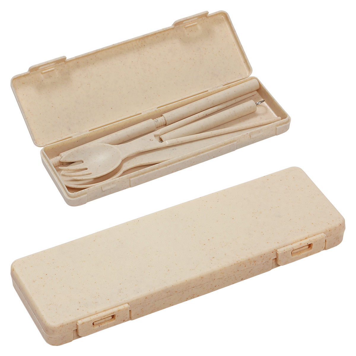 6-in-1 Portable Wheatstraw Tableware Set 4