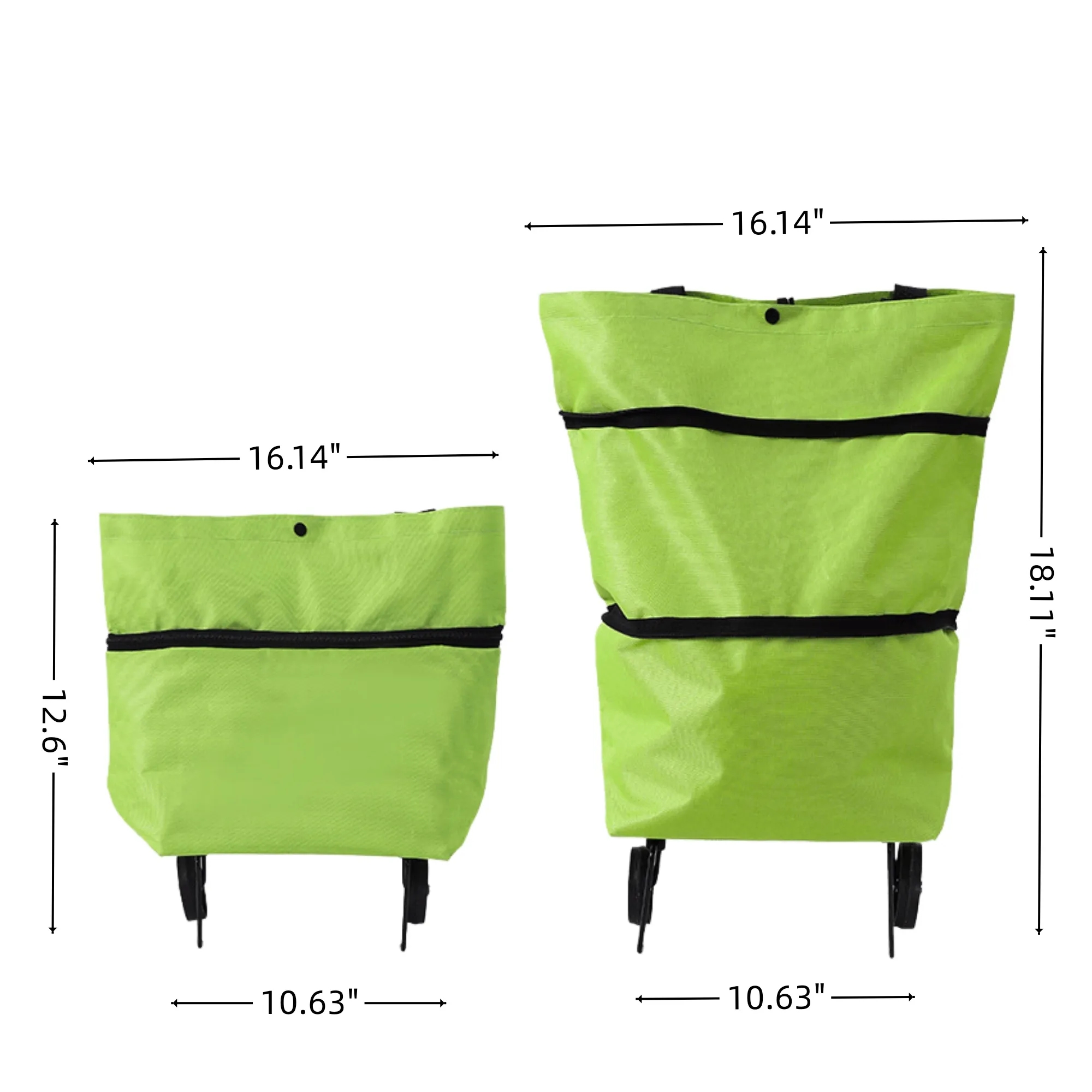 Folding Shopping Cart Trolley Grocery Bags With Wheel 3