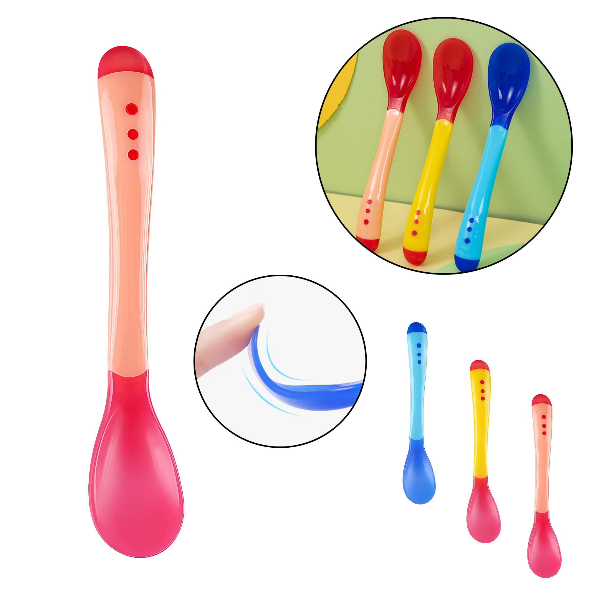 Baby Heat-Sensing Spoon and Fork Set 5