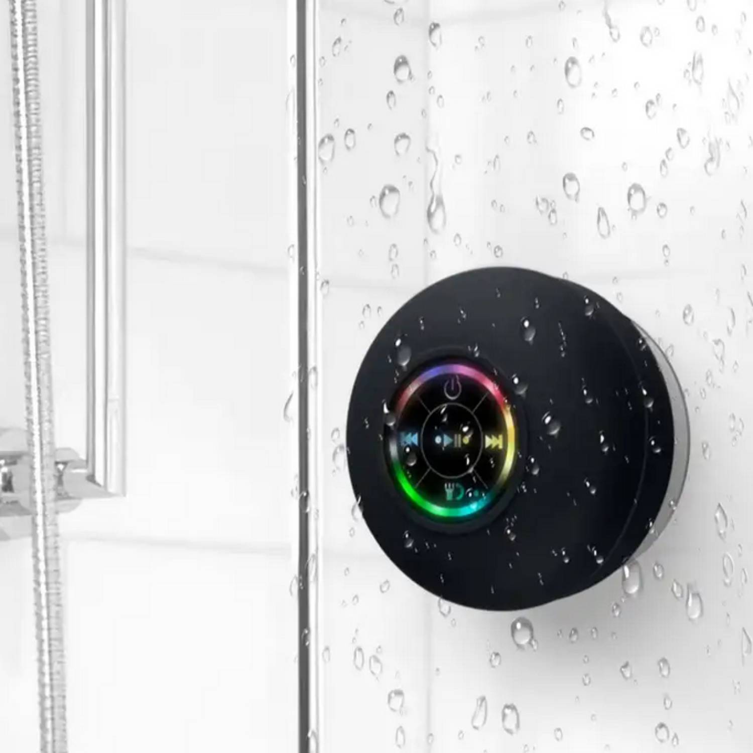 LED Light Waterproof Wireless Bluetooth Speaker with Suction Cup 3