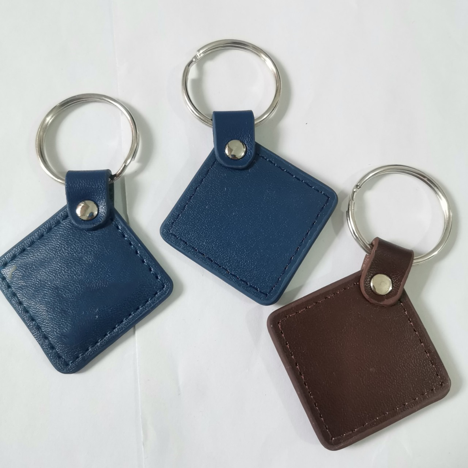 Leatherette Quadrate Keychain 5