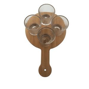 Durable Party Bamboo Drinking Games Beer Cup Flight Holder 5