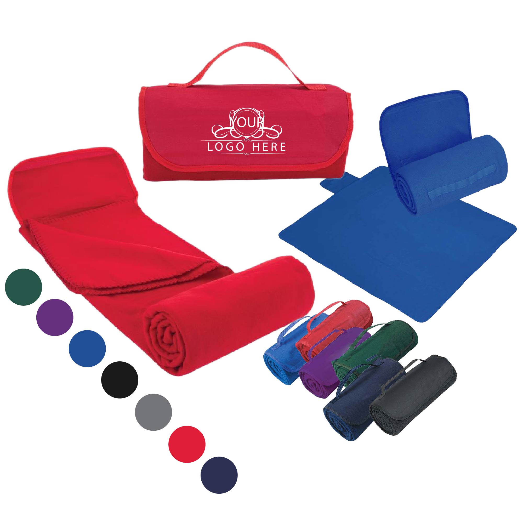 Fleece Roll-Up Blanket with Pocket Flap 2