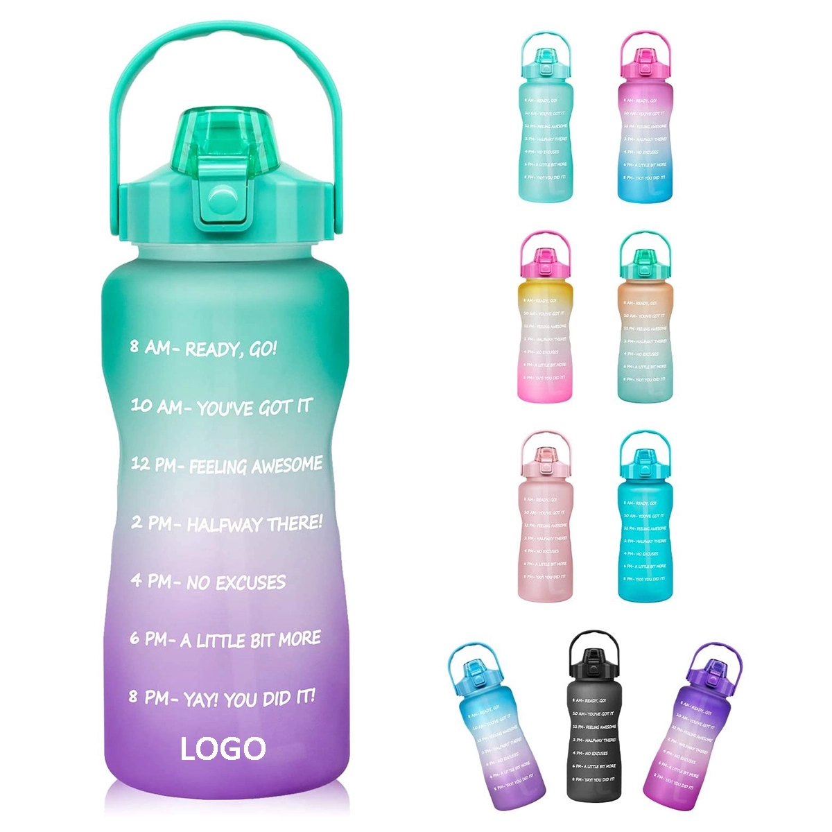 Leakproof Bpa Free Drinking Water Bottle With Time Marker 2