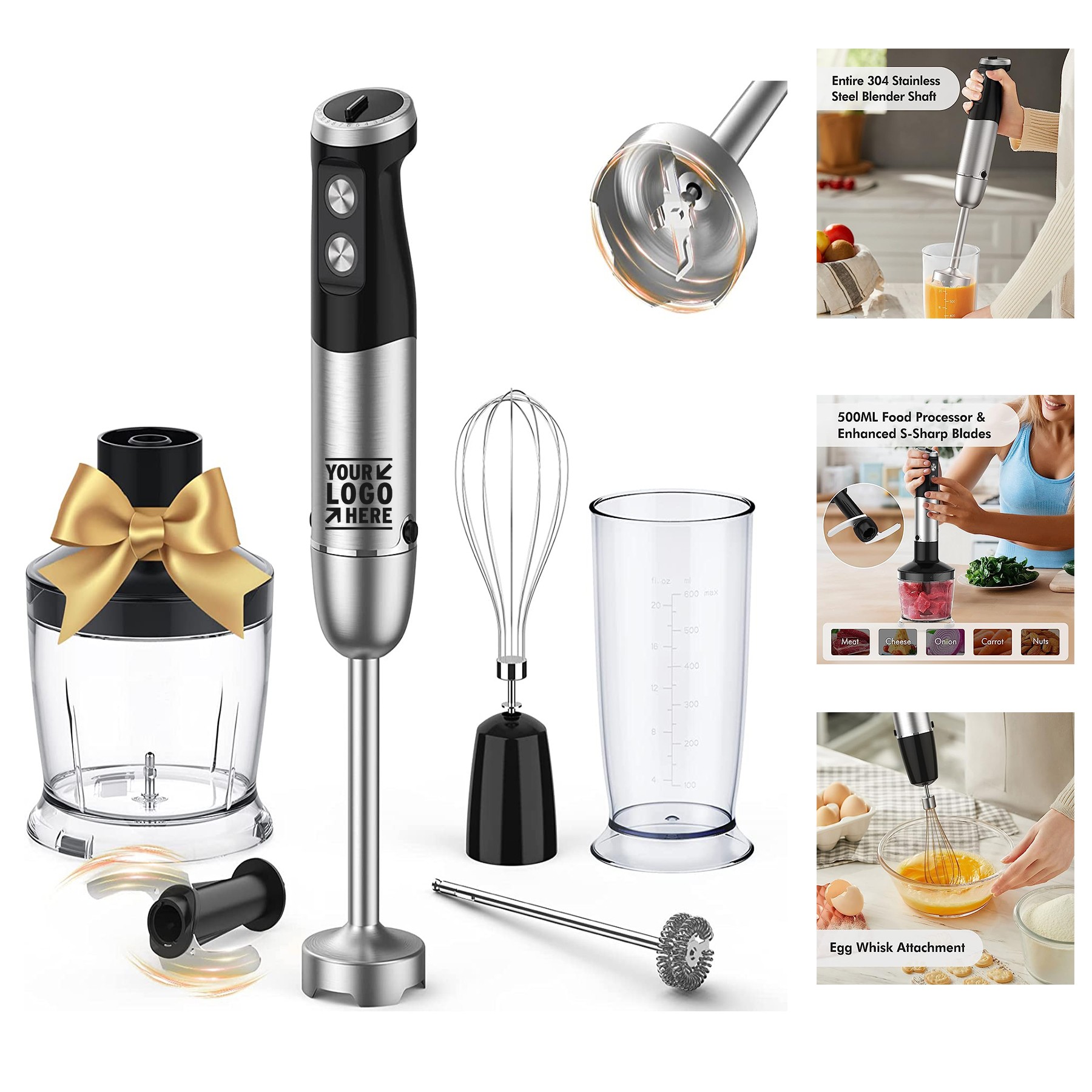 5-in-1 1000W 600ML 500ML Multifunctional Immersion Hand Blender 1