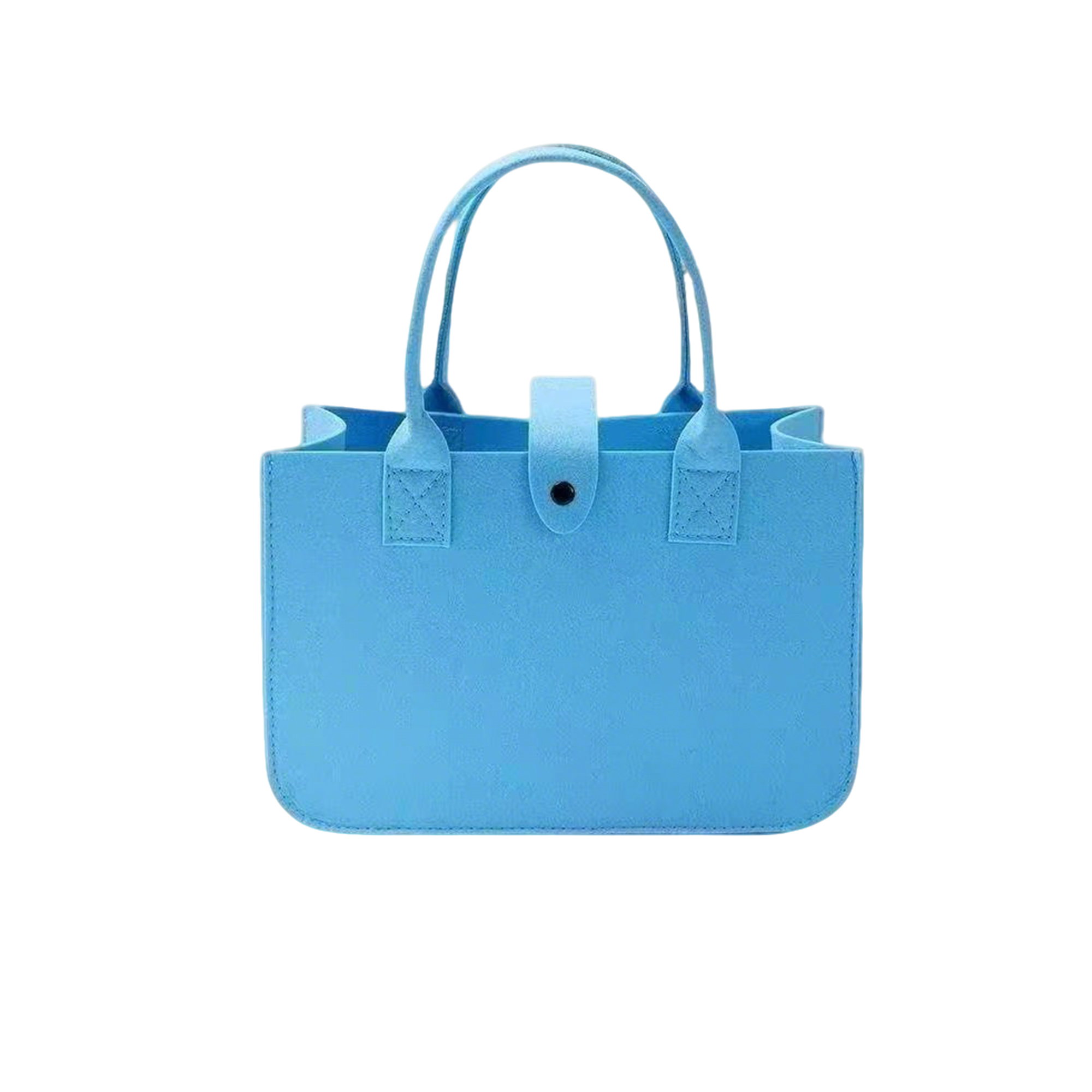 Structured Felt Utility Tote With Buckle Closure 20
