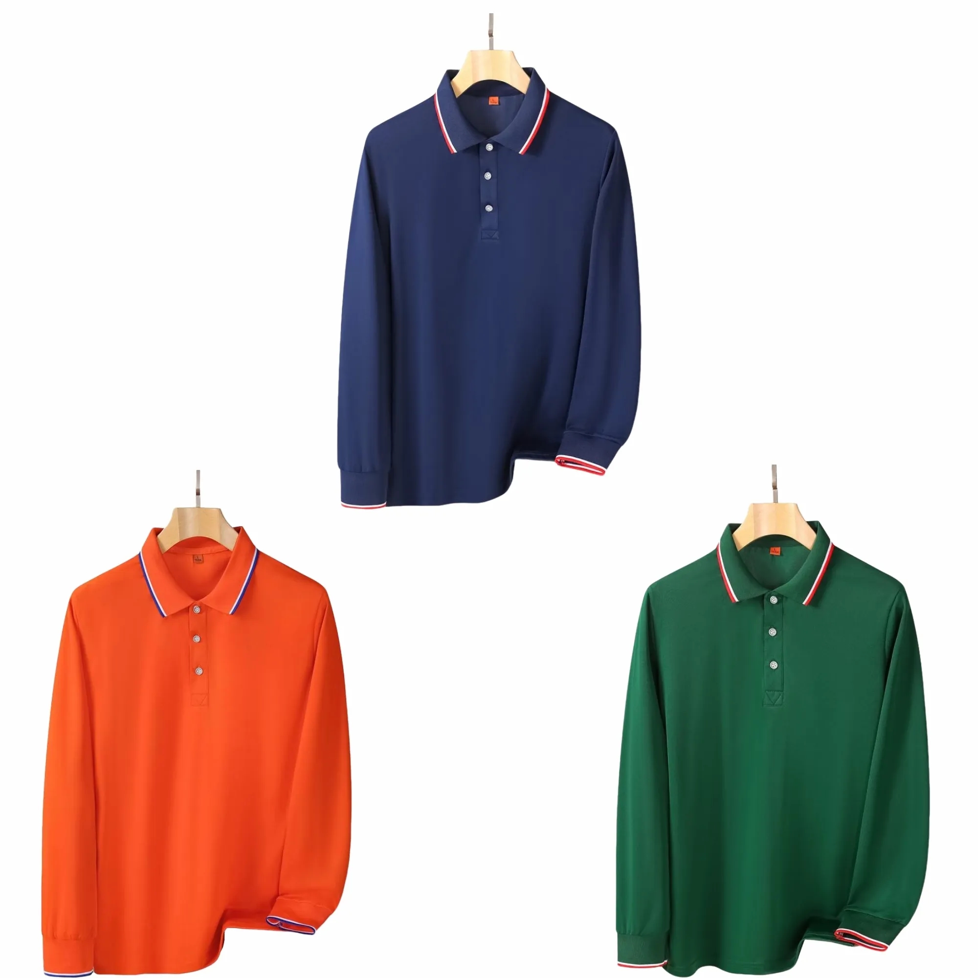 Custom Unisex Longsleeve Cotton Polo Workwear Seasonal 5