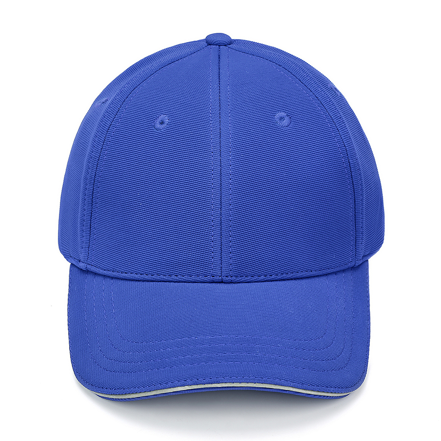 Stock Solid Color Polyester Ottoman 6 Panel Cap, Double 17