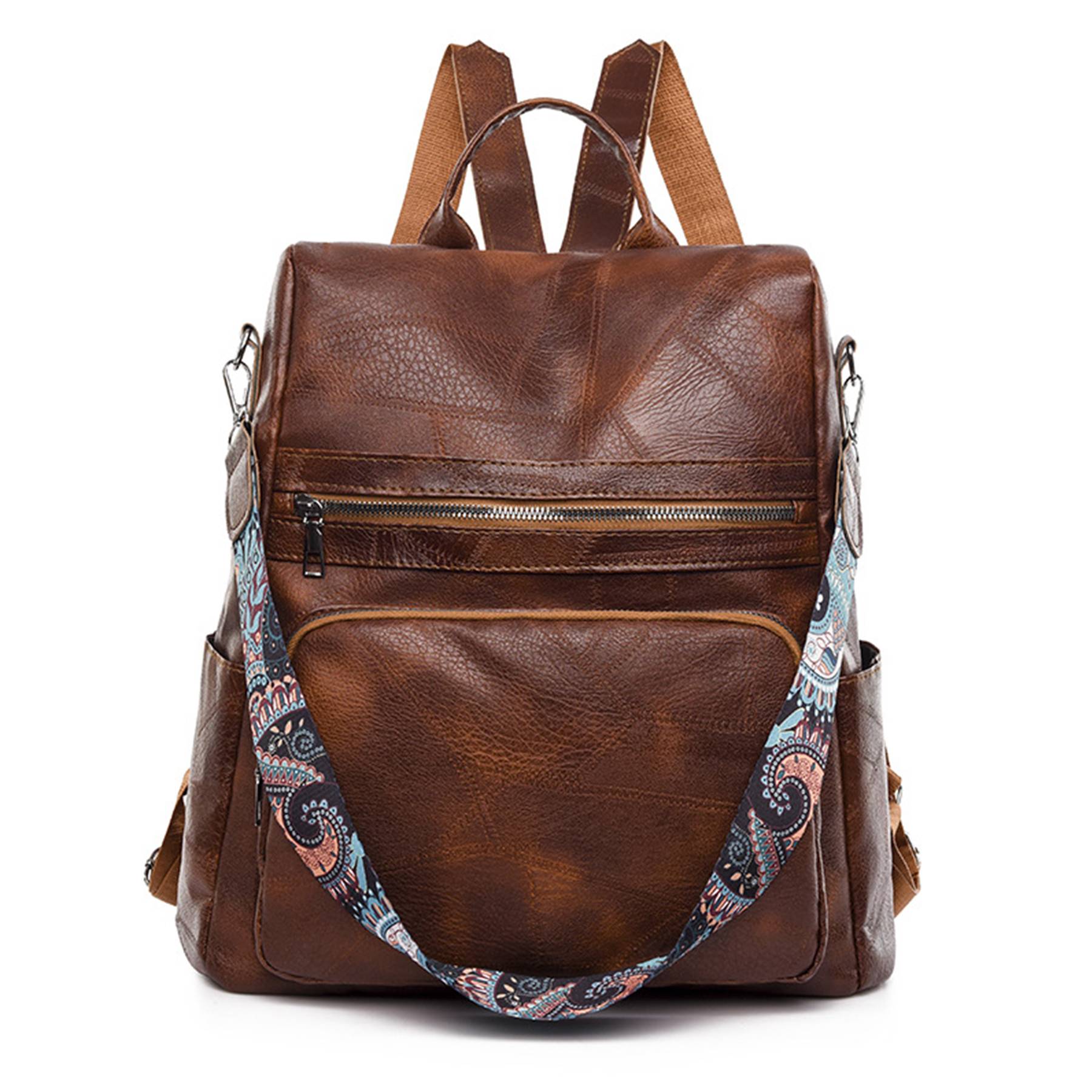 Polyurethane Women Waterproof Purse Travel Backpack 8
