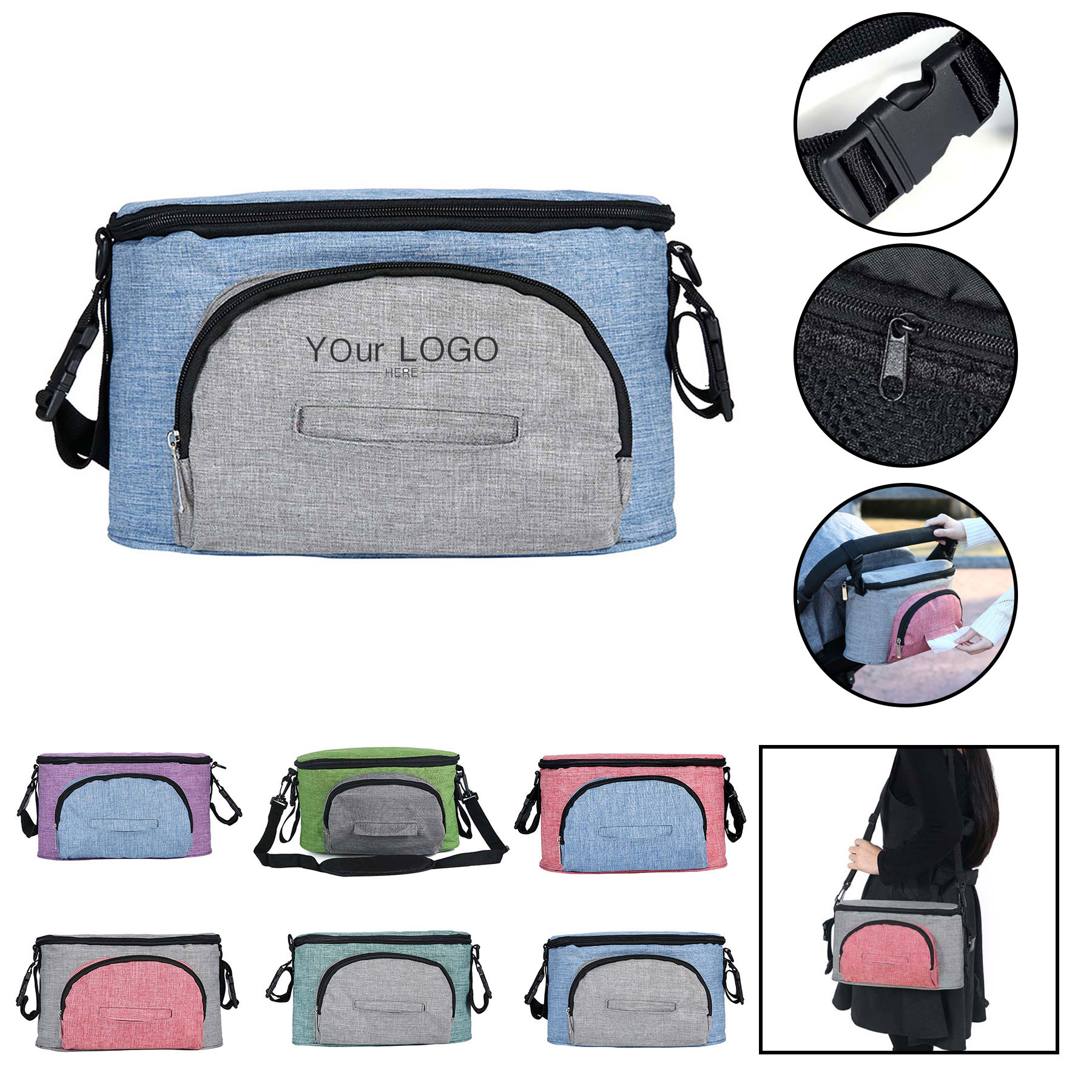 Multi-function Baby Diaper Bag Stroller Hanging Bag 2