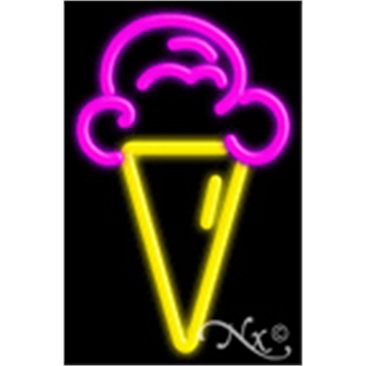 Ice Cream Logo Economic Neon Sign 2