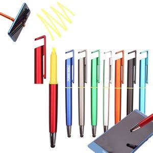 Phone Stand Ballpoint Pen With Highlighter 11