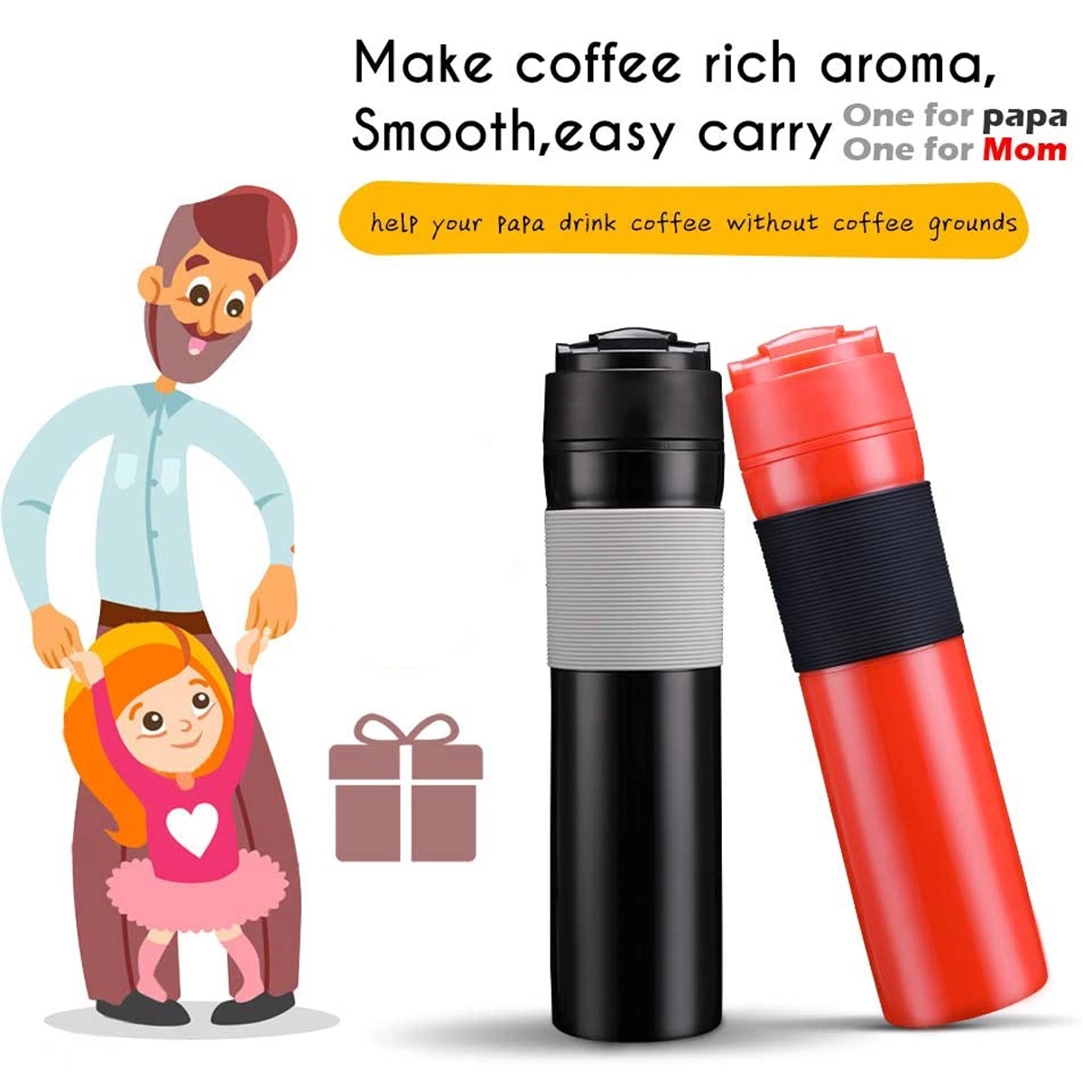 Portable Travel French Press Coffee Mug 1