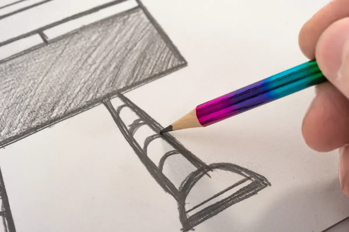 Rainbow Wooden Pencil With Eraser 7
