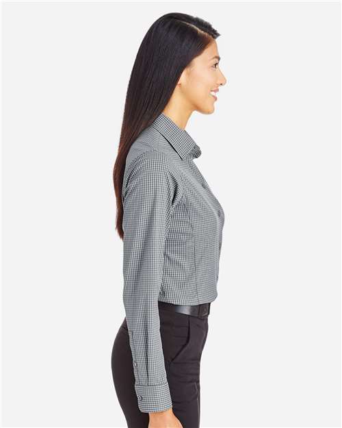 Women's CrownLux Performance® Tonal Mini Check Woven Dress Shirt - DG535W 13