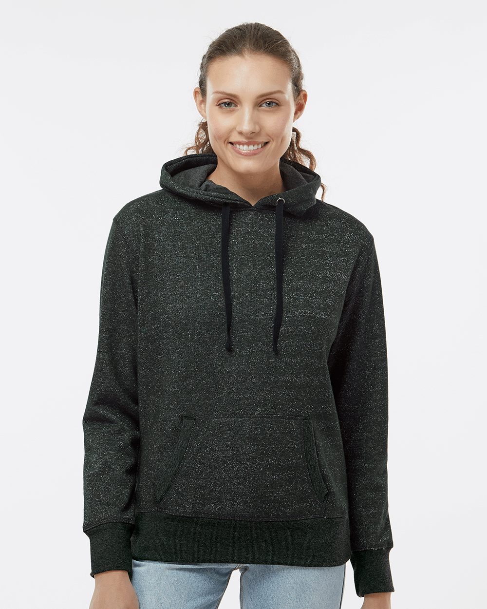 Women's Glitter French Terry Hooded Sweatshirt - 8860 18