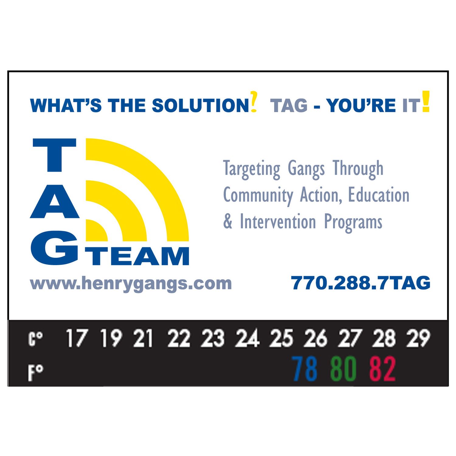 Business Card Add-On™ Magnet + Thermometer Strip 2