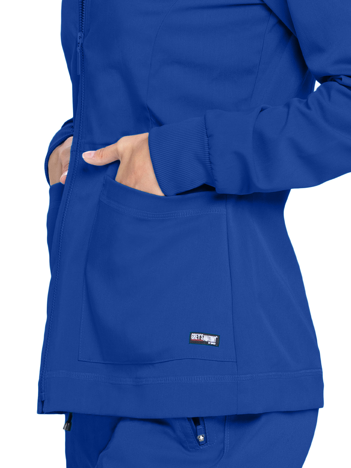 Grey's Anatomy Spandex Stretch - Women's Three-Pocket Millie Warm-Up Jacket 4