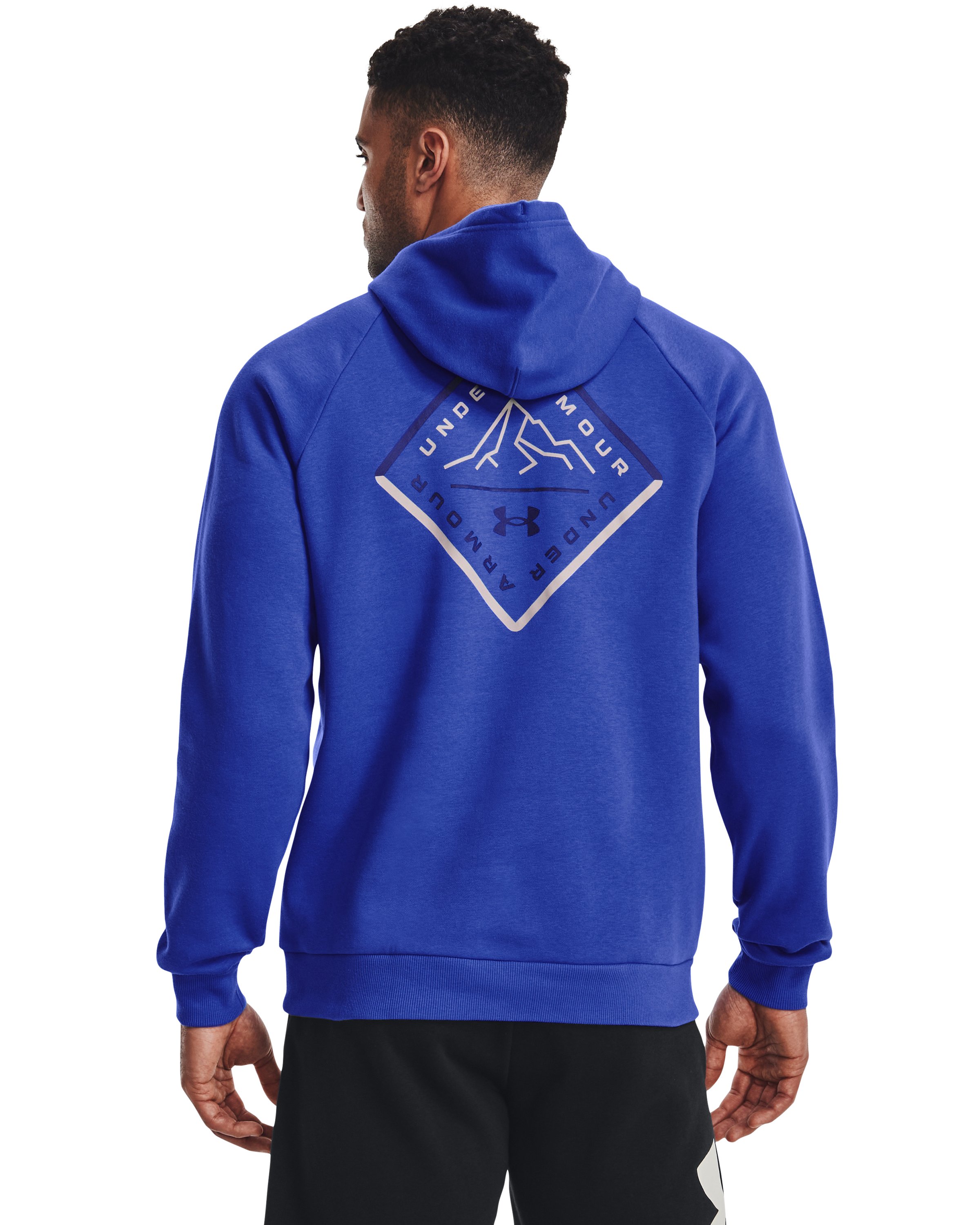 Men's UA Rival Fleece Mountain Hoodie, custom hoodie or sweatshirt with logo imprint 2