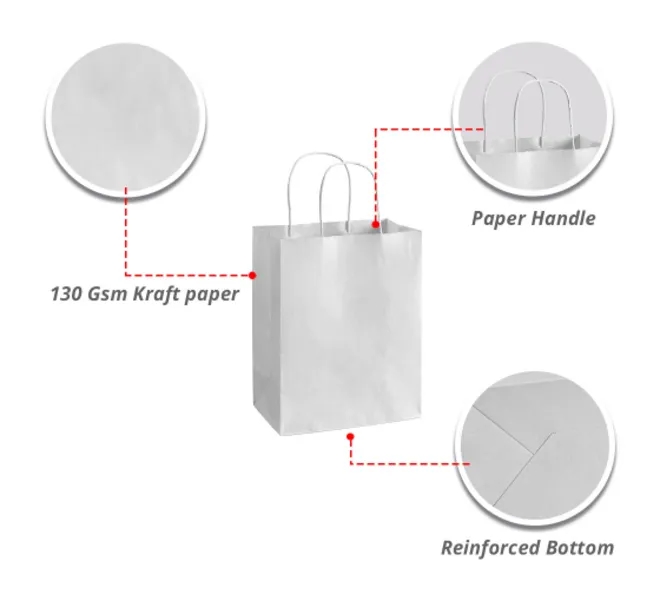 White Paper Shopping Bags 1