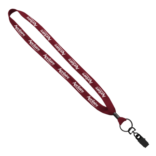 5/8" Polyester Shoelace Lanyard with Metal Crimp & Split-Ring 29